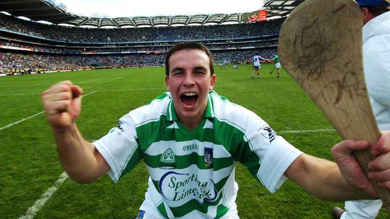 Limerick goalkeeper Brian Murray celebrates at full-time