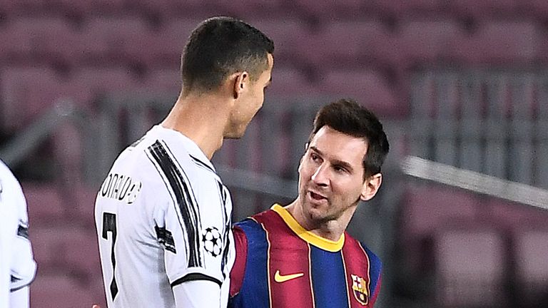 Cristiano Ronaldo and Lionel Messi were reunited during the Champions League clash between Juventus and Barcelona