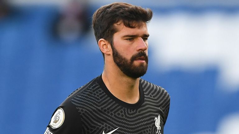 Liverpool goalkeeper Alisson was left out of the side to face Ajax due to a tight leg muscle