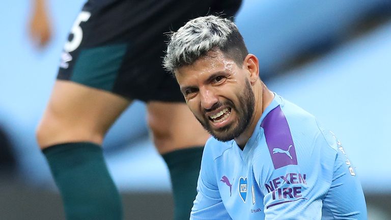 Manchester City forward Sergio Aguero has made just six appearances in all competitions this season