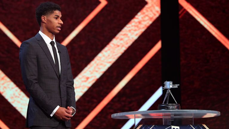Marcus Rashford was honoured with a Panel Special Award