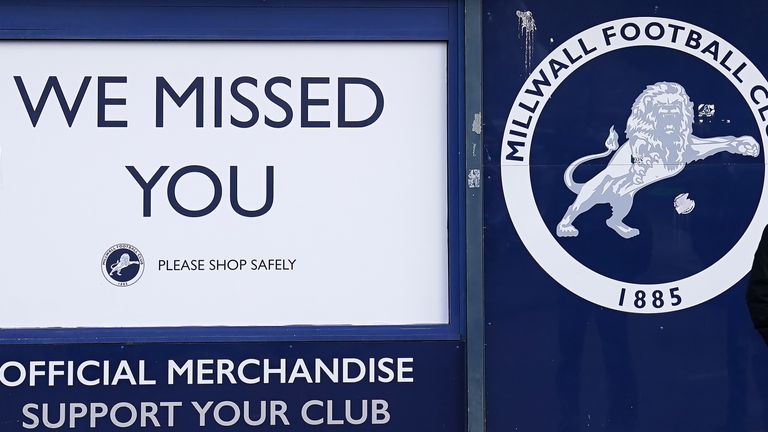 Millwall fans are attending a home game for the first time since the coronavirus pandemic began