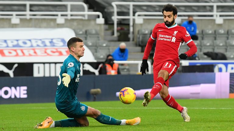 Mohamed Salah had a chance to break the deadlock but his shot was saved