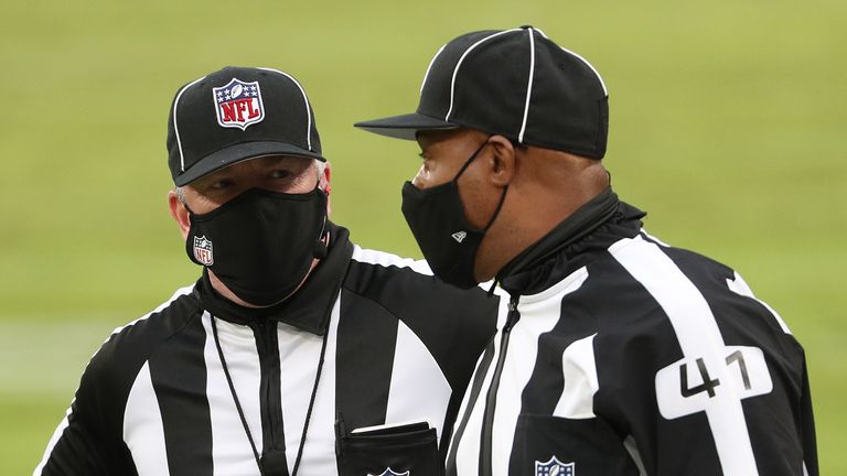 Officials have been wearing face coverings during matches