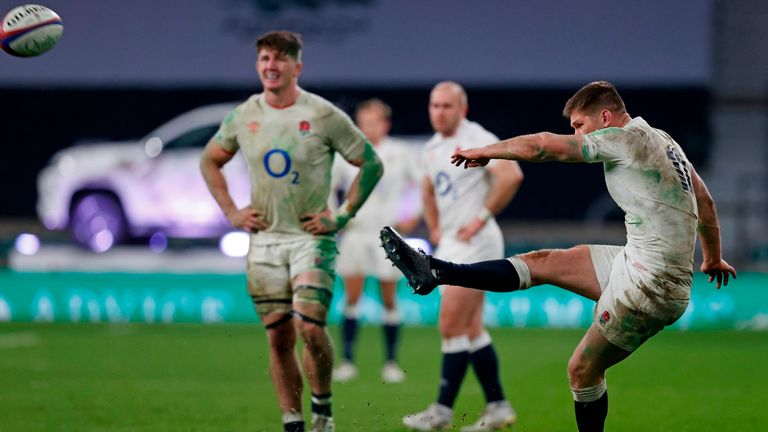 Owen Farrell kicked the winning penalty in extra-time