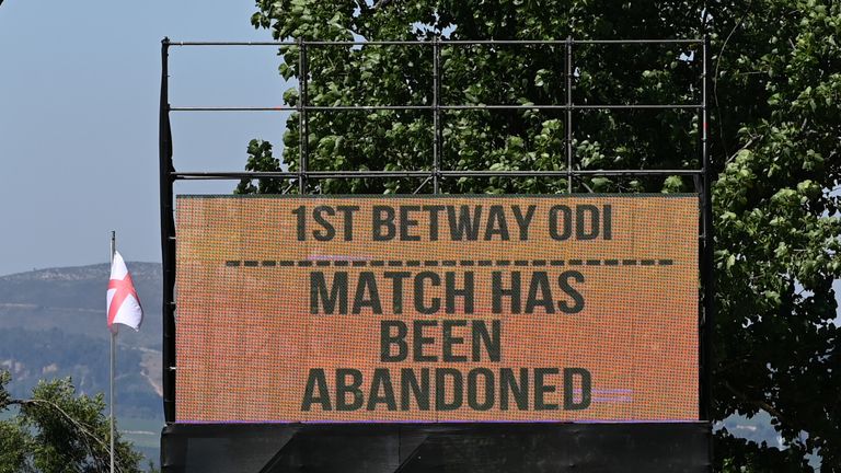 South Africa's first ODI against England was abandoned after two hotel staff members tested positive for coronavirus and two in England's field had 'unconfirmed positives'