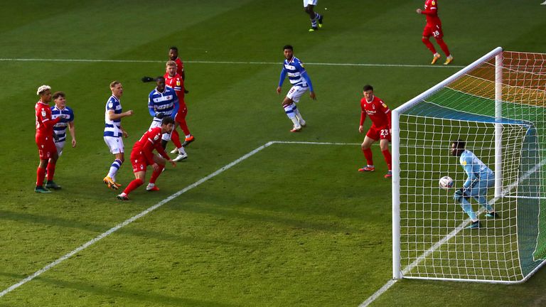 Michael Morrison puts Reading 2-0 up with a header 