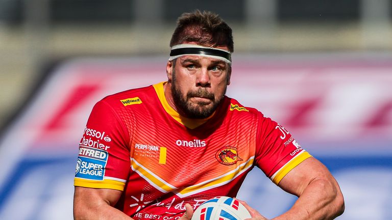 Picture by Alex Whitehead/SWpix.com - 15/08/2020 - Rugby League - Betfred Super League - Wakefield Trinity v Catalans Dragons - Totally Wicked Stadium, St Helens, England - Catalans' Remi Casty in action.