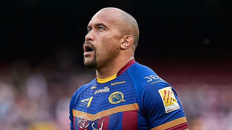 Sam Moa in action for Catalans Dragons