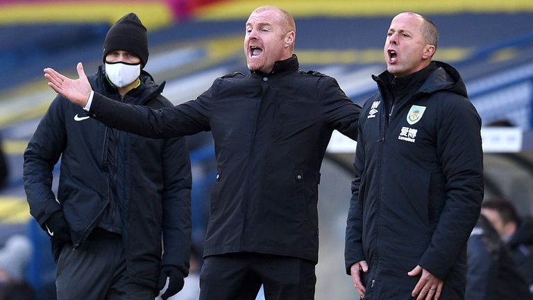 Sean Dyche shows his frustrations on the sidelines