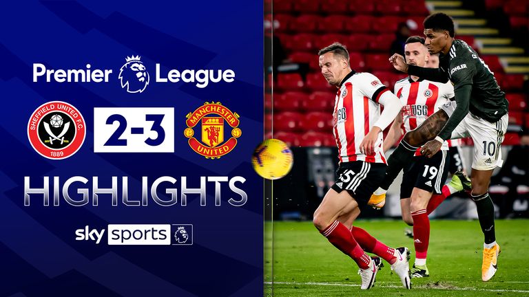 Sheffield United 2-3 Man Utd: Marcus Rashford twice as winning away run continues | Sky Sports