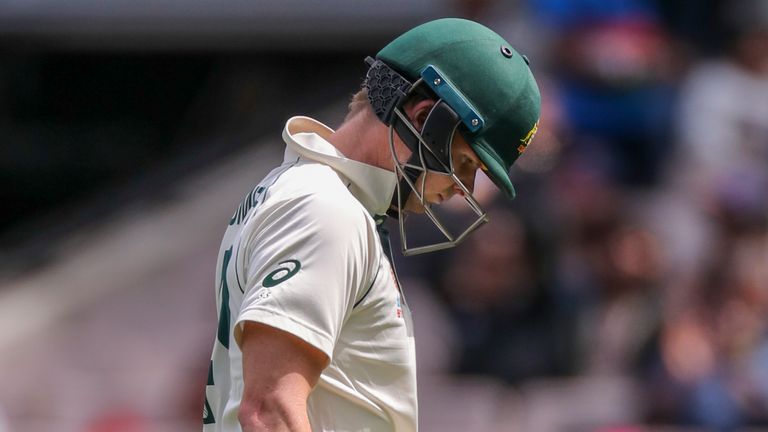 AP Newsroom - Steve Smith's struggles in the series continued as he was bowled by Jasprit Bumrah (not pictured) for eight in Melbourne