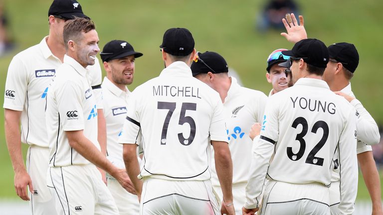 Tim Southee took four innings wickets as New Zealand pushed for victory at Seddon Park