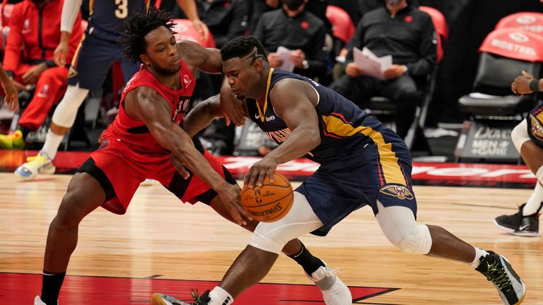 New Orleans Pelicans up against the Toronto Raptors