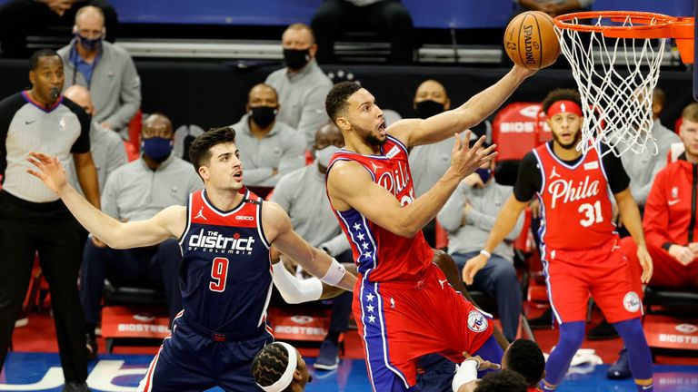 Wizards up against the Philadelphia 76ers