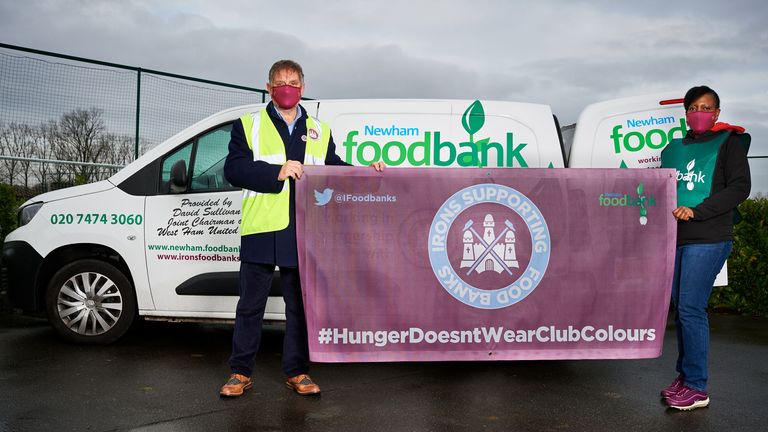 Irons Supporting Foodbanks have also pledged their support
