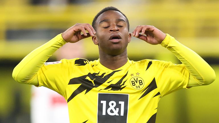 Youssoufa Moukoko shows his dejection after Stuttgart rub salt into wounds