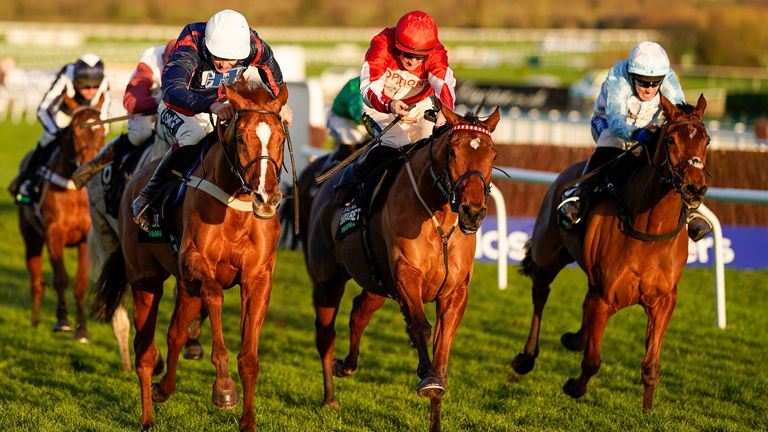 Song For Someone (left) wins at Cheltenham