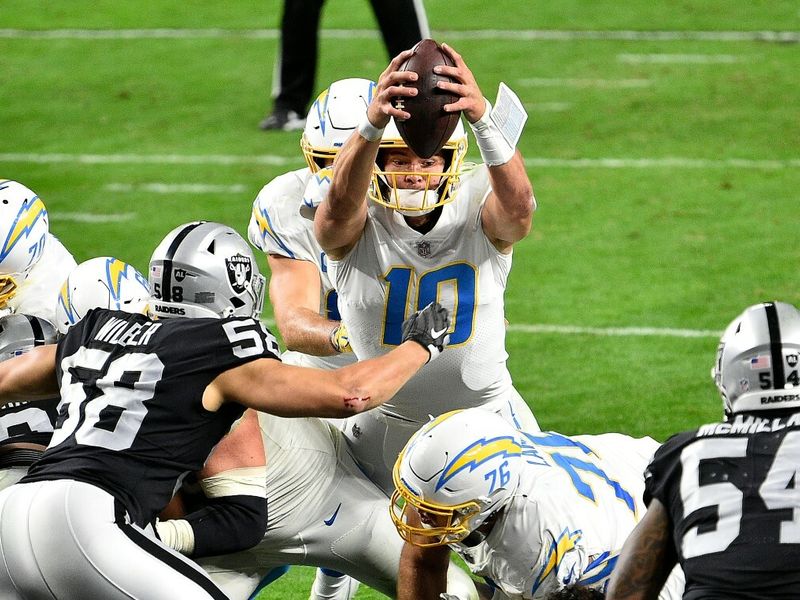 Justin Herbert and LA Chargers hand Las Vegas Raiders first loss