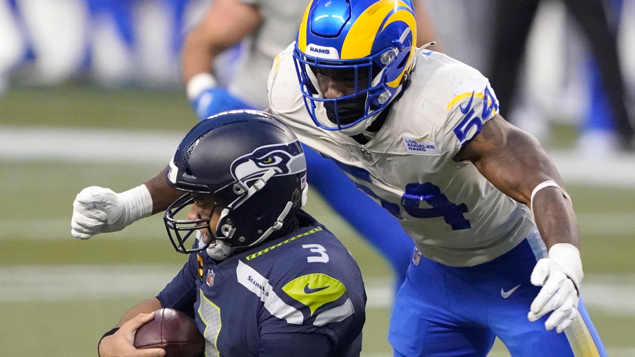 Los Angeles Rams defensive back Russ Yeast (21) against the Seattle  Seahawks in an NFL football game, Sunday, Dec. 4, 2022, in Inglewood,  Calif. Seahawks won 27-23. (AP Photo/Jeff Lewis Stock Photo - Alamy