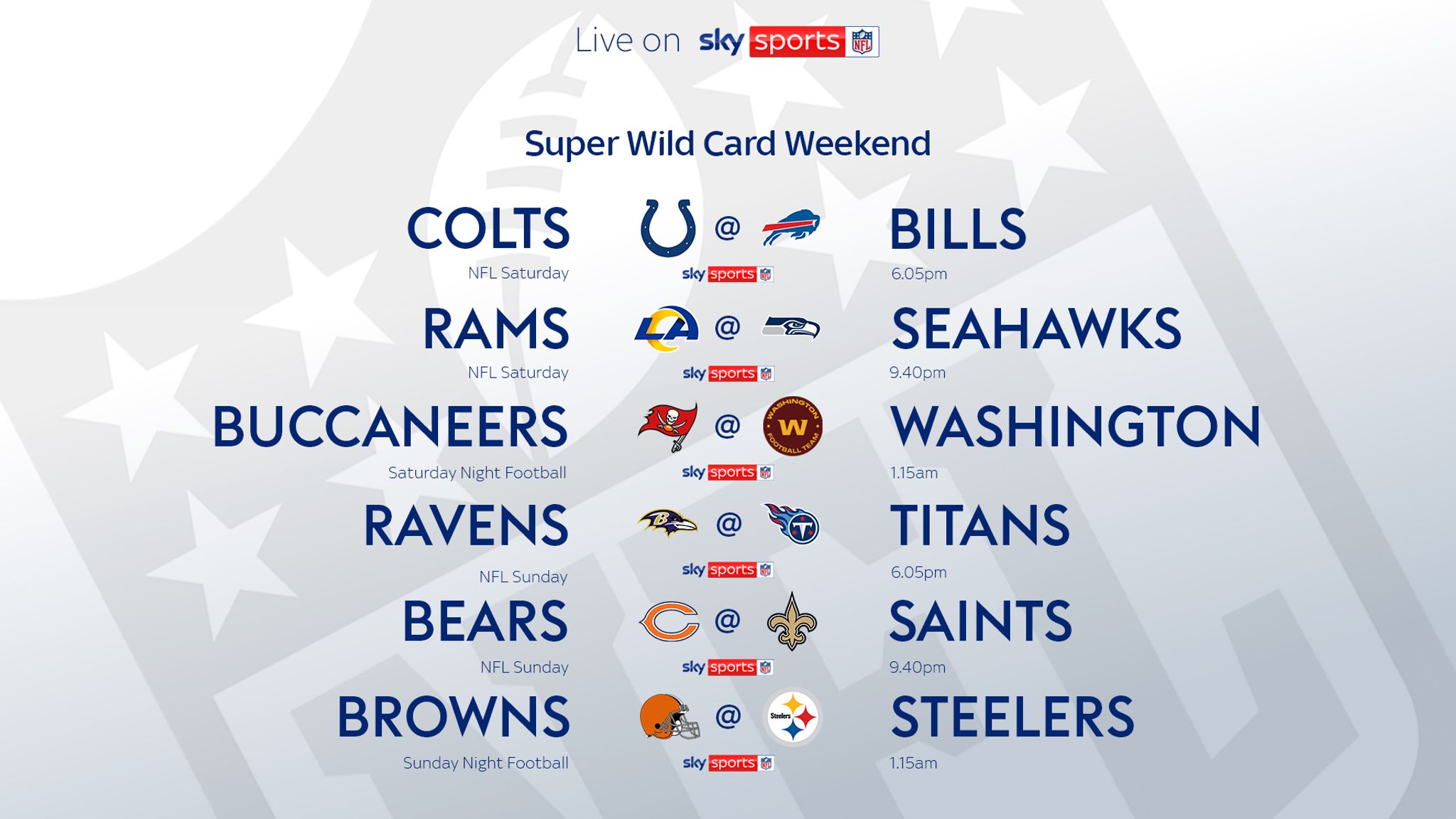 NFL - Wild Card Weekend! #NFLPlayoffs #WeReady