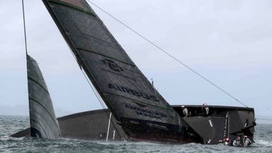 NYYC American Magic capsizes