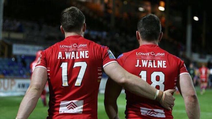 Adam and Jordan Walne during their time playing together at Salford