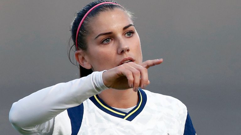 Alex Morgan played five WSL games for Tottenham before returning to the US