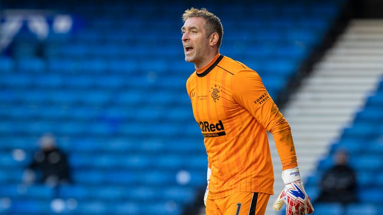 GLASGOW, SCOTLAND - JANUARY 02: Allan McGregor in action for Rangers during a Scottish Premiership match between Rangers and Celtic at Ibrox Stadium, on January 02, 2021, in Glasgow, Scotland (Photo by Alan Harvey / SNS Group)