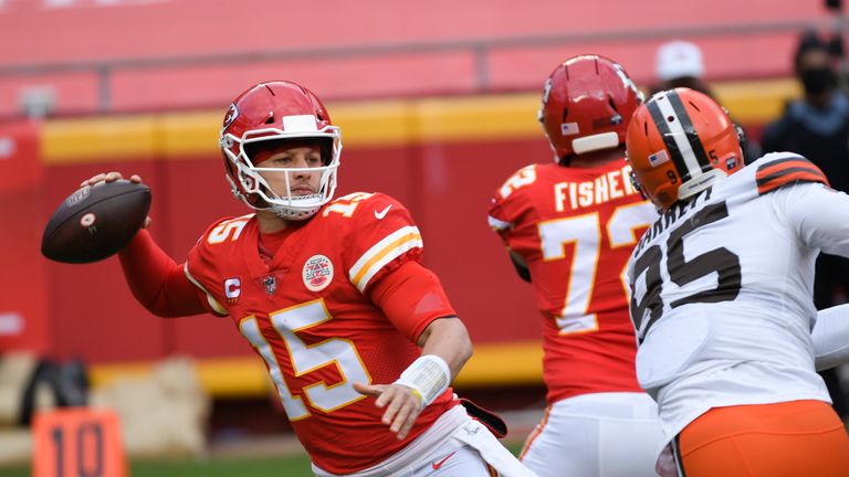 Relive some of Patrick Mahomes&#39; best plays for Kansas City in the first half against Cleveland in the Divisional Round before the star quarterback suffered an injury in the second half.
