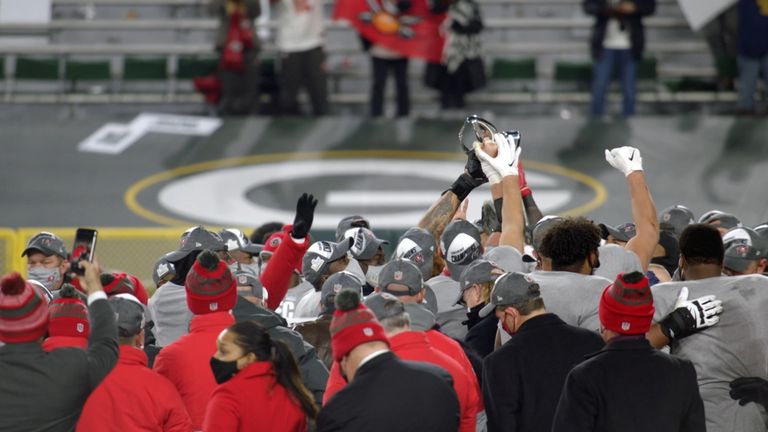 Take a look at how the Tampa Bay Buccaneers made it to Super Bowl LV, where they will face the Kansas City Chiefs.