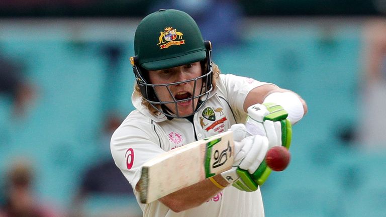 Australia's Will Pucovski scored 62 and 10 in his debut Test, against India in January
