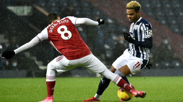 Action from West Brom vs Arsenal