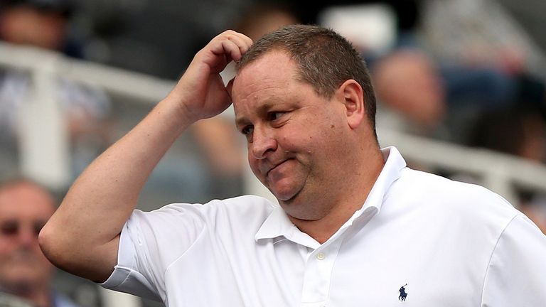 Newcastle United's owner Mike Ashley 