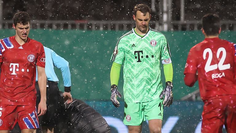 Bayern fielded a strong side with World Cup winner Manuel Neuer in goal