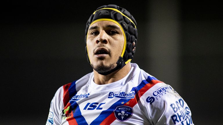 Picture by Isabel Pearce/SWpix.com - 22/10/2020 - Rugby League - Betfred Super League - Huddersfield Giants v Wakefield Trinity - The Totally Wicked Stadium, Langtree Park, St Helens, England - Ben Jones-Bishop of Wakefield.