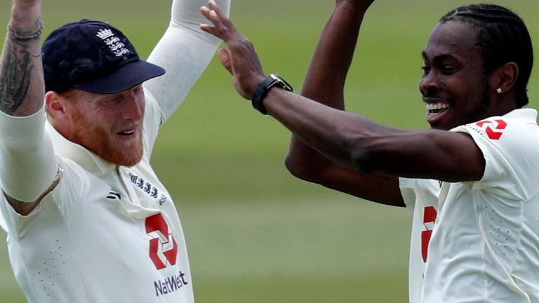 Ben Stokes and Jofra Archer during Test series against West Indies in summer of 2020