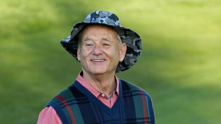Bill Murray entertains the crowds at Pebble Beach every year