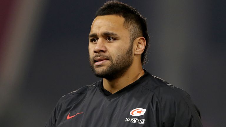 Saracens Billy Vunipola warms up at the Gallagher Premiership match at the AJ Bell Stadium, Salford. PRESS ASSOCIATION Photo. Picture date: Friday January 4, 2019. See PA story RUGBYU Sale. Photo credit should read: Richard Sellers/PA Wire. RESTRICTIONS: Editorial use only. No commercial use.