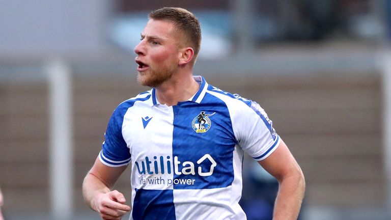 Bristol Rovers' Alfie Kilgour celebrates scoring his side's equaliser