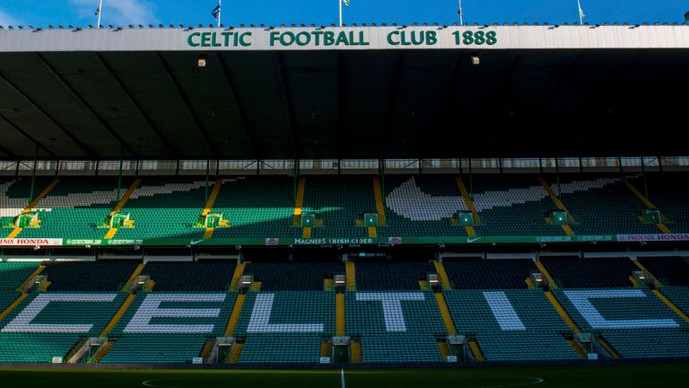 CELTIC PARK - GLASGOW 
Celtic fly their club flag at half-mast in tribute to those who tragically lost their lives in Glasgow city centre recently.
