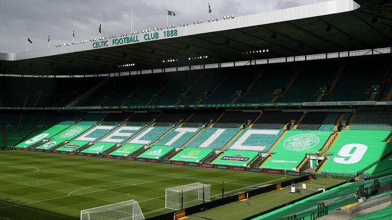 A general view of the stands during the Scottish Premiership match at Celtic Park, Glasgow.