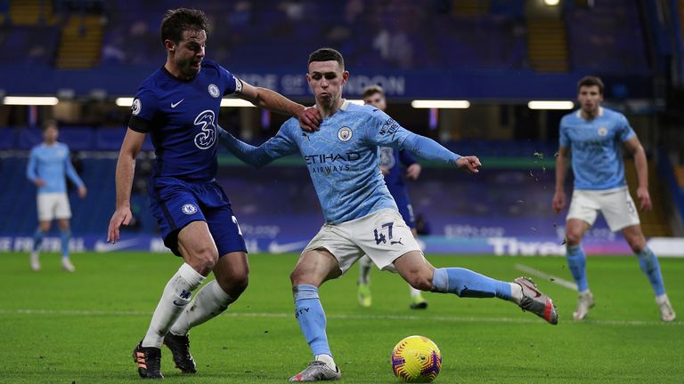 Phil Foden ran Cesar Azpilicueta ragged in the first half