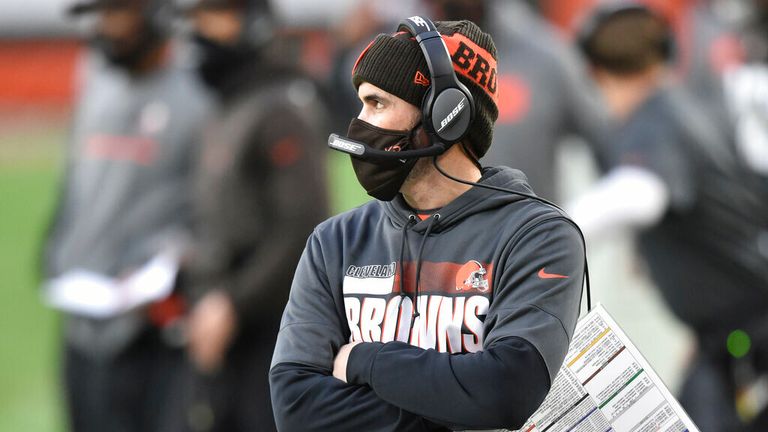 AP - Cleveland Browns head coach Kevin Stefanski watches the game from the sideline in the fourth quarter of an NFL football game against the Pittsburgh Steelers