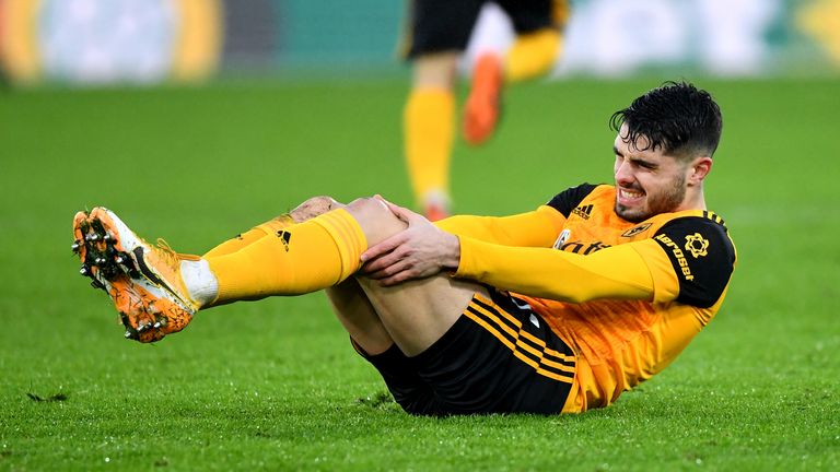 Pedro Neto cuts a dejected figure during Wolves' latest setback