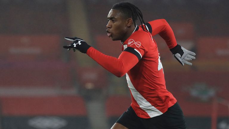 Southampton's Dan N'Lundulu celebrates after scoring his side's opening goal