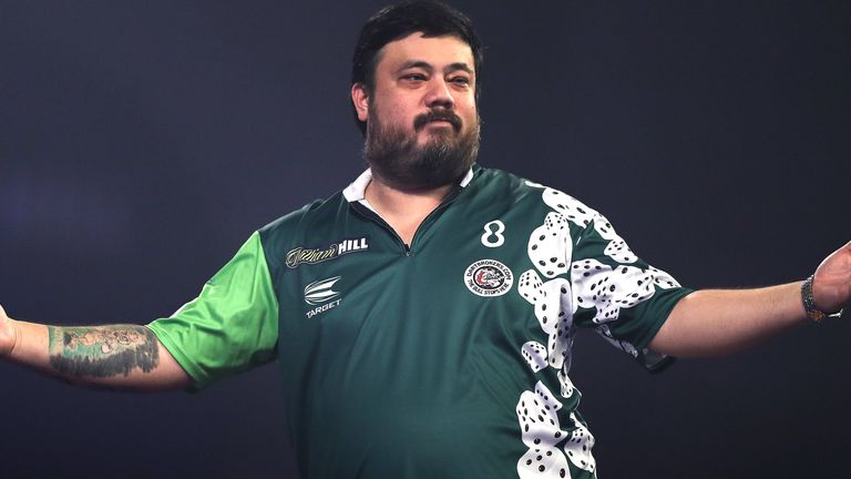 Danny Baggish after winning a set against Glen Durrant during day eleven of the William Hill World Darts Championship at Alexandra Palace, London.