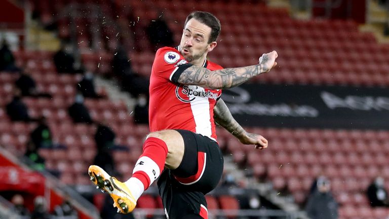 Danny Ings opens the scoring with a deft lob for Southampton against Liverpool