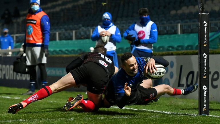 Dave Kearney scores Leinster's  first try