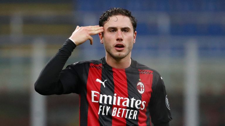 Davide Calabria levelled for AC Milan on the stroke of half-time. Pic: AP